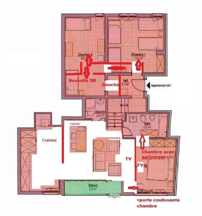 Appartement 6eme et dernier etage spacieux 4 pièces - résidence PPE Les Orzieres